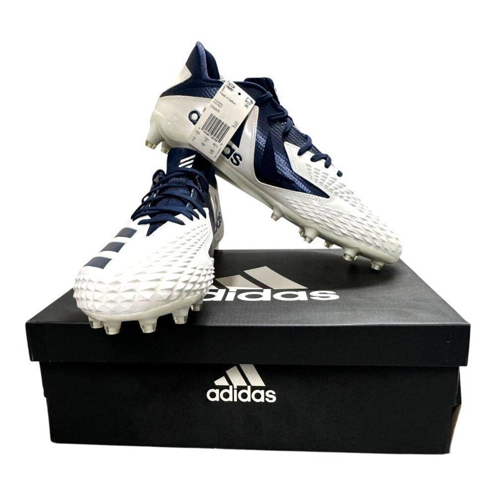 Adidas Freak X Carbon Football Cleats Mens Size 14 White & Navy New In Box